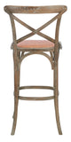 Franklin x Back Bar Stool Weathered / Grey  Wood AMH9502D