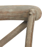 Franklin x Back Bar Stool Weathered / Grey  Wood AMH9502D