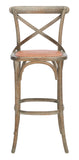 Franklin x Back Bar Stool Weathered / Grey  Wood AMH9502D