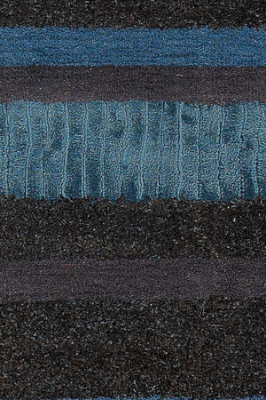 Chandra Rugs Amigo 50%Polyester + 25%Viscose + 25%Wool Hand-Woven Contemporary Rug Blue/Grey/Charcoal 7'9 x 10'6