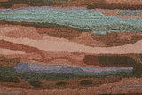 Amira Modern Watercolor Rug, Copper/Dusty Pink/Turquoise, 2ft x 3ft Accent Rug