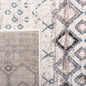 Amsterdam 108 Bohemian Power Loomed 100% Polypropylene Pile Rug Ivory / Grey