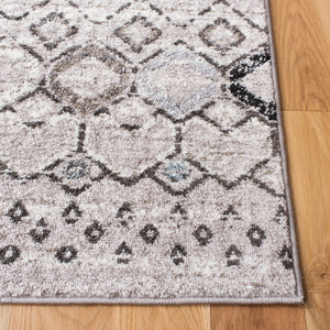 Amsterdam 108 Bohemian Power Loomed 100% Polypropylene Pile Rug Light Grey / Brown