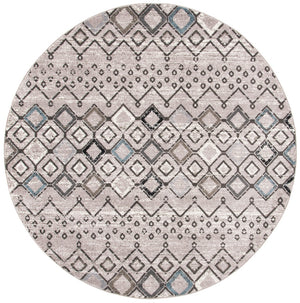 Amsterdam 108 Bohemian Power Loomed 100% Polypropylene Pile Rug Light Grey / Brown