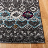 Amsterdam 108 Bohemian Power Loomed 100% Polypropylene Pile Rug Dark Grey / Ivory