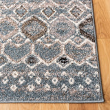 Amsterdam 108 Bohemian Power Loomed 100% Polypropylene Pile Rug Blue / Ivory