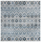 Amsterdam 108 Bohemian Power Loomed 100% Polypropylene Pile Rug Blue / Ivory