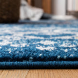 Amsterdam 108 Bohemian Power Loomed 100% Polypropylene Pile Rug Navy / Turquoise