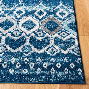 Amsterdam 108 Bohemian Power Loomed 100% Polypropylene Pile Rug Navy / Beige