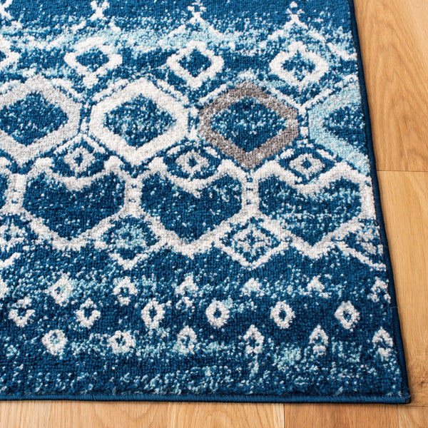 Amsterdam 108 Bohemian Power Loomed 100% Polypropylene Pile Rug Navy / Beige