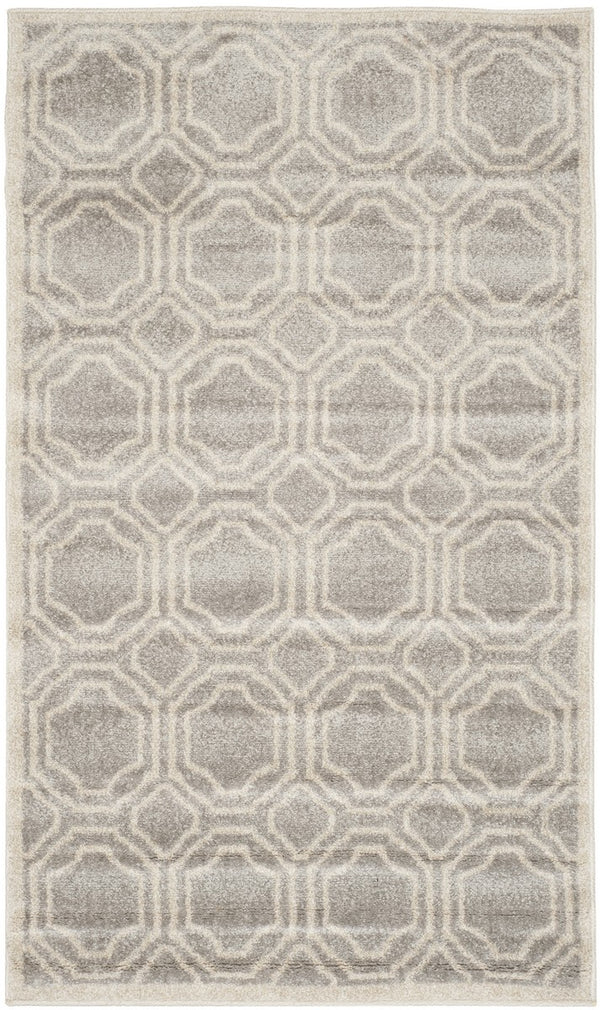 Safavieh Amherst 411 Power Loomed 67% Polypropylene 18% Fibrillated Polypropylene 8% Latex 7% Poly-cotton(warp) Rug AMT411B-3