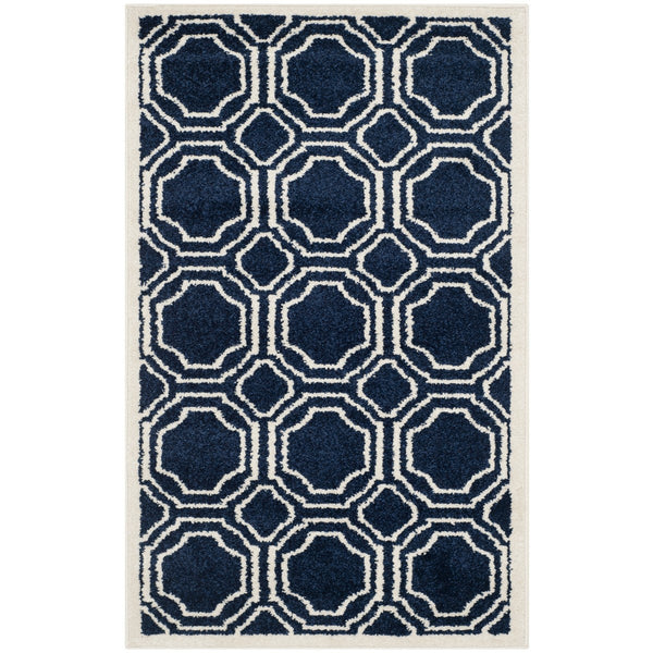 Safavieh Amherst 411 Power Loomed 67% Polypropylene 18% Fibrillated Polypropylene 8% Latex 7% Poly-cotton(warp) Rug AMT411P-29