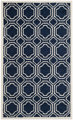 Safavieh Amherst 411 Power Loomed 67% Polypropylene 18% Fibrillated Polypropylene 8% Latex 7% Poly-cotton(warp) Rug AMT411P-3