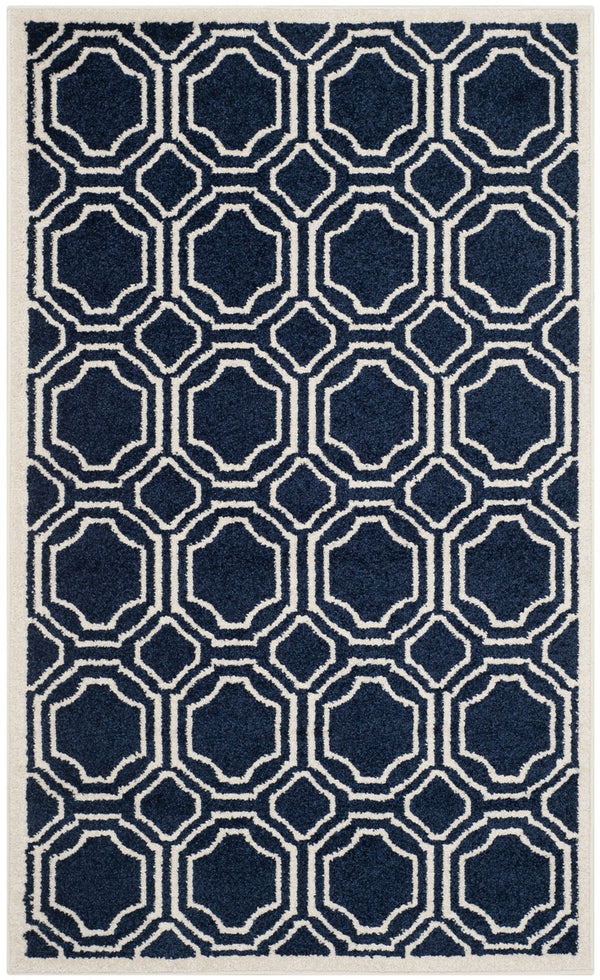 Safavieh Amherst 411 Power Loomed 67% Polypropylene 18% Fibrillated Polypropylene 8% Latex 7% Poly-cotton(warp) Rug AMT411P-3