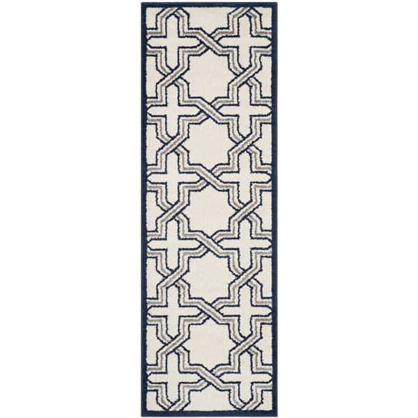 Safavieh Amherst 413 Power Loomed 67% Polypropylene 18% Fibrillated Polypropylene 8% Latex 7% Poly-cotton(warp) Rug AMT413M-27