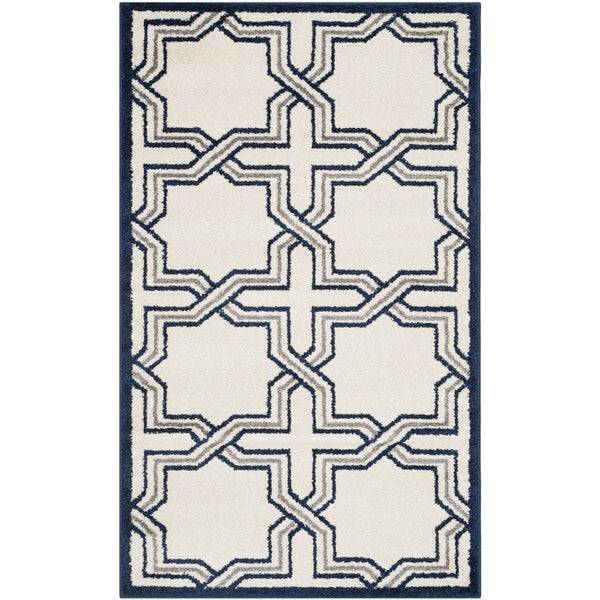 Safavieh Amherst 413 Power Loomed 67% Polypropylene 18% Fibrillated Polypropylene 8% Latex 7% Poly-cotton(warp) Rug AMT413M-3