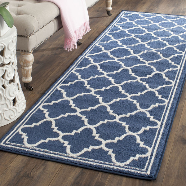 Safavieh Amherst 422 Power Loomed 65.6% Polypropylene 21% Fibrillated Polypropylene 5.9% Latex (SBR (50% Water/50% Latex))7.2% Poly-cotton(warp) Contemporary Rug AMT422P-8SQ