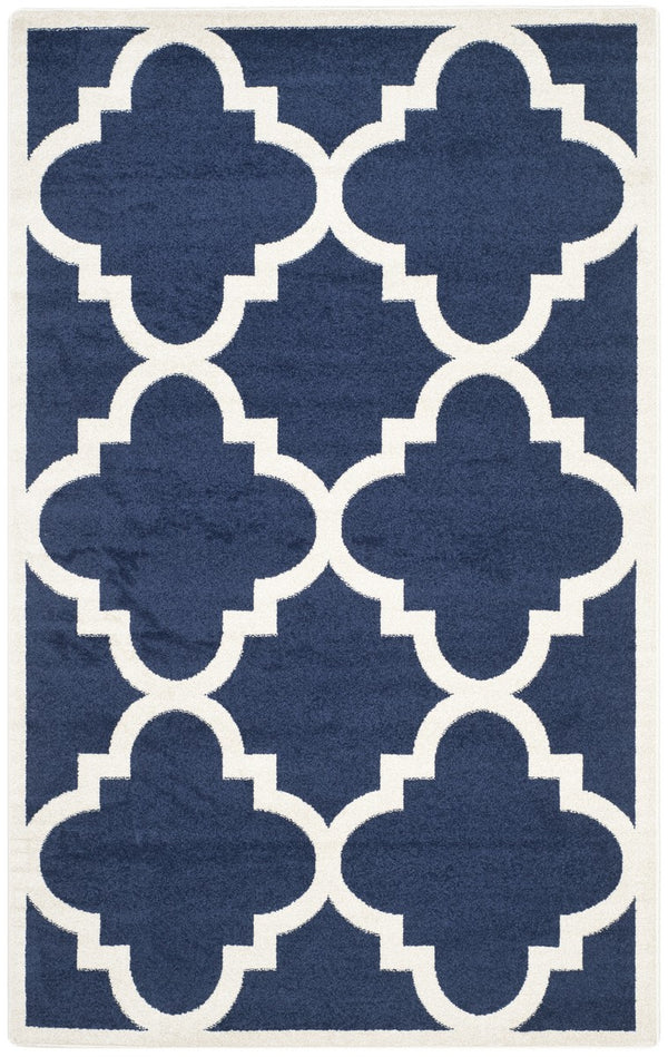 Safavieh Amherst 423 Power Loomed 67% Polypropylene 18% Fibrillated Polypropylene 8% Latex 7% Poly-cotton(warp) Rug AMT423P-3
