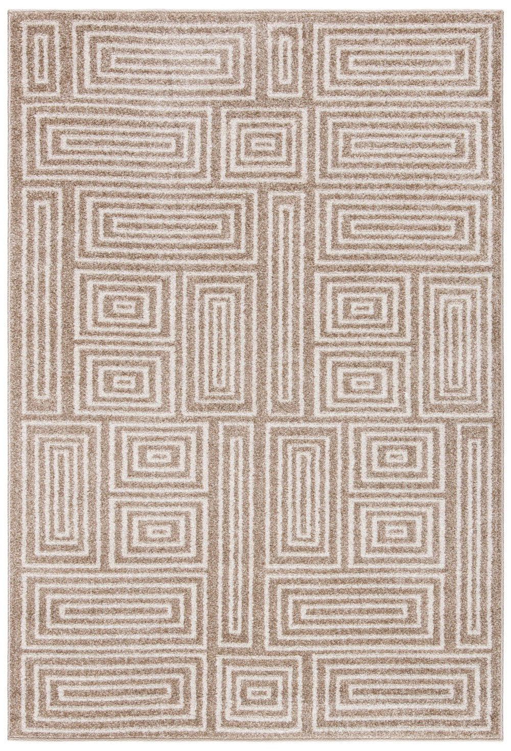 Safavieh Maze Power Loomed 67% Polypropylene 18% Fibrillated Polypropylene 8% Latex 7% Poly-cotton(warp) Rug AMT430S-4