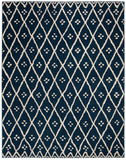 Amherst 442 Power Loomed 67% Polypropylene 18% Fibrillated Polypropylene 8% Latex 7% Poly-Cotton(Warp) Rug in Blue, Creme 8ft x 10ft