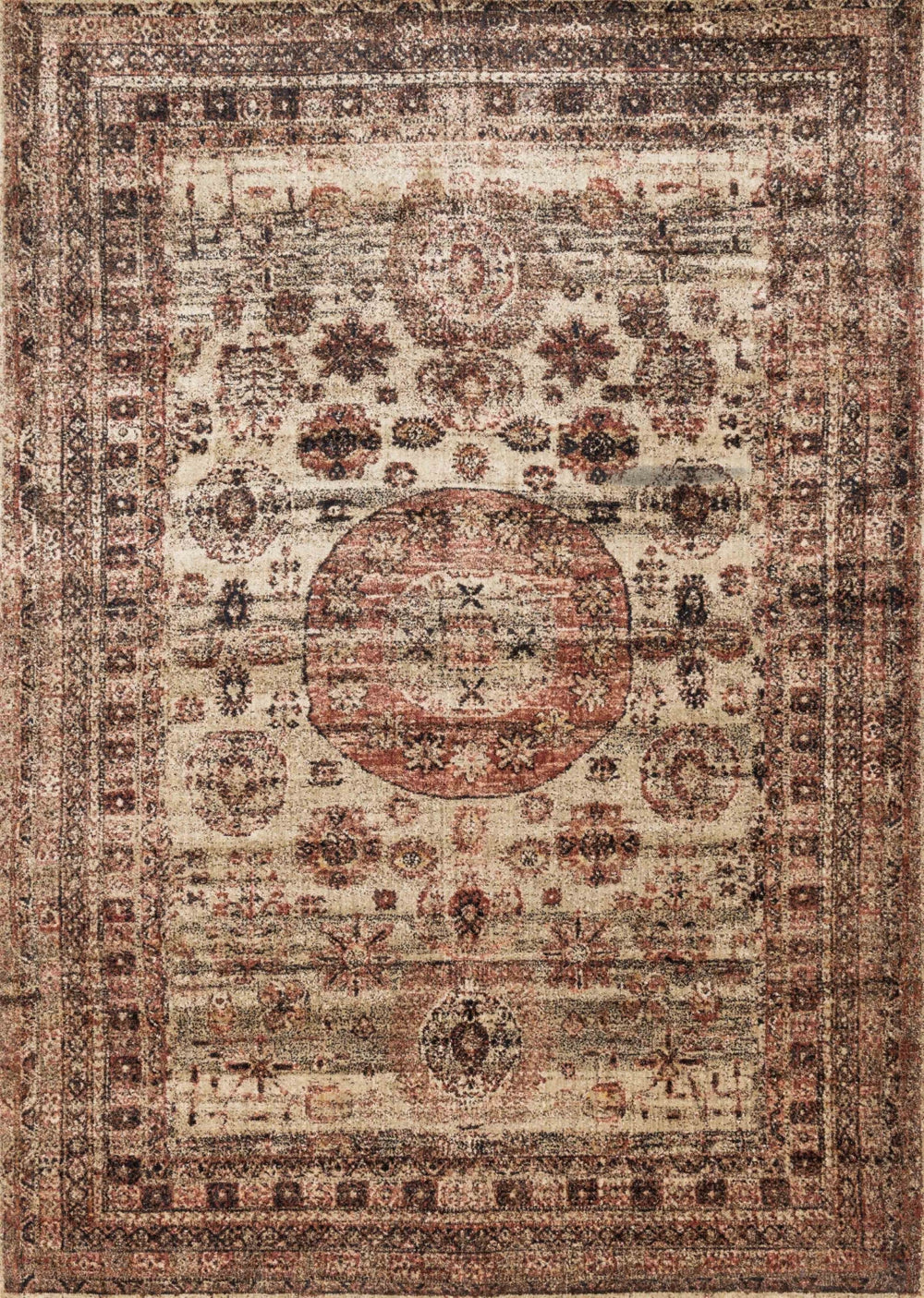 Loloi Anastasia AF-03 75% Polypropylene, 25% Polyester Power Loomed Transitional Rug ANASAF-03CHMLD0I0