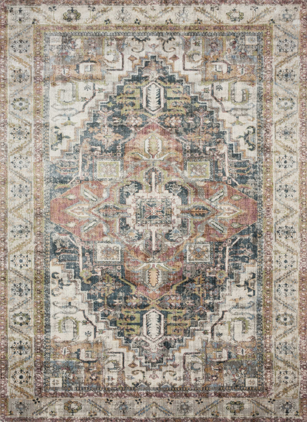 Loloi Anastasia AF-23 75% Polypropylene, 25% Polyester Power Loomed Transitional Rug ANASAF-23IVMLD0I0