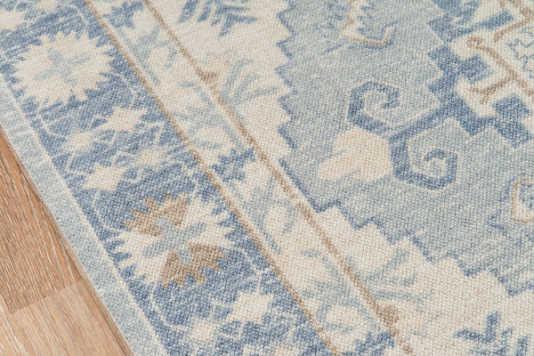 Momeni Anatolia ANA-1 Machine Made Traditional Medallion Indoor Area Rug Blue 9'9" x 12'6" ANATOANA-1BLU99C6