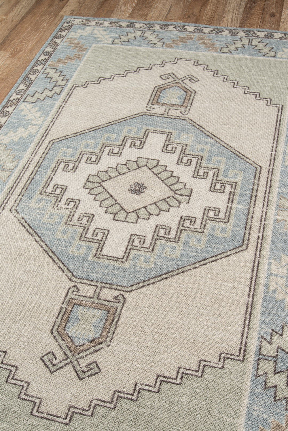 Momeni Anatolia ANA-2 Machine Made Traditional Medallion Indoor Area Rug Light Blue 9'9" x 12'6" ANATOANA-2LBL99C6