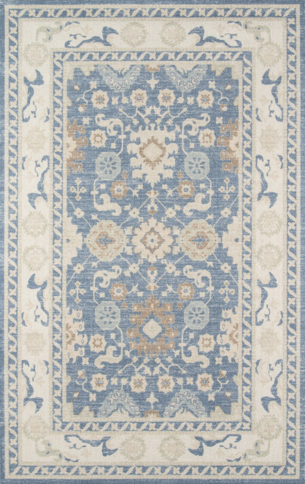 Momeni Anatolia ANA-7 Machine Made Traditional Oriental Indoor Area Rug Light Blue 9'9" x 12'6" ANATOANA-7LBL99C6