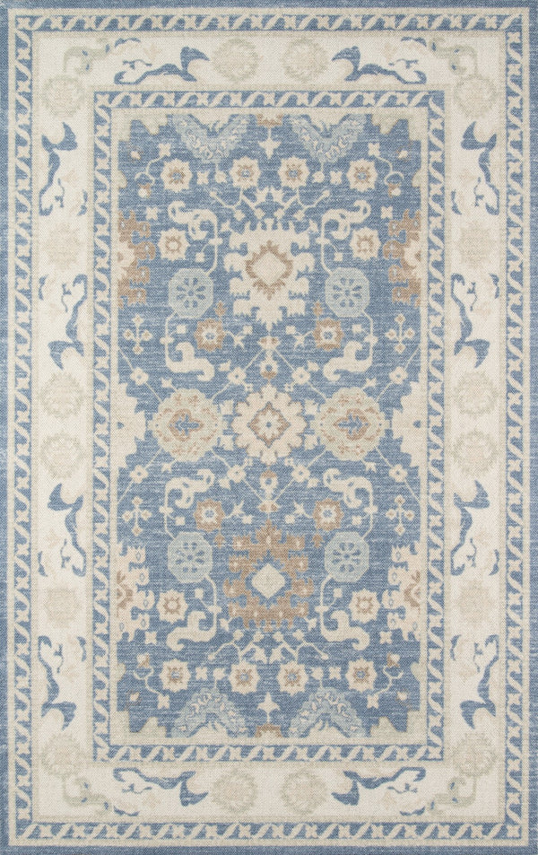 Momeni Anatolia ANA-7 Machine Made Traditional Oriental Indoor Area Rug Light Blue 9'9" x 12'6" ANATOANA-7LBL99C6