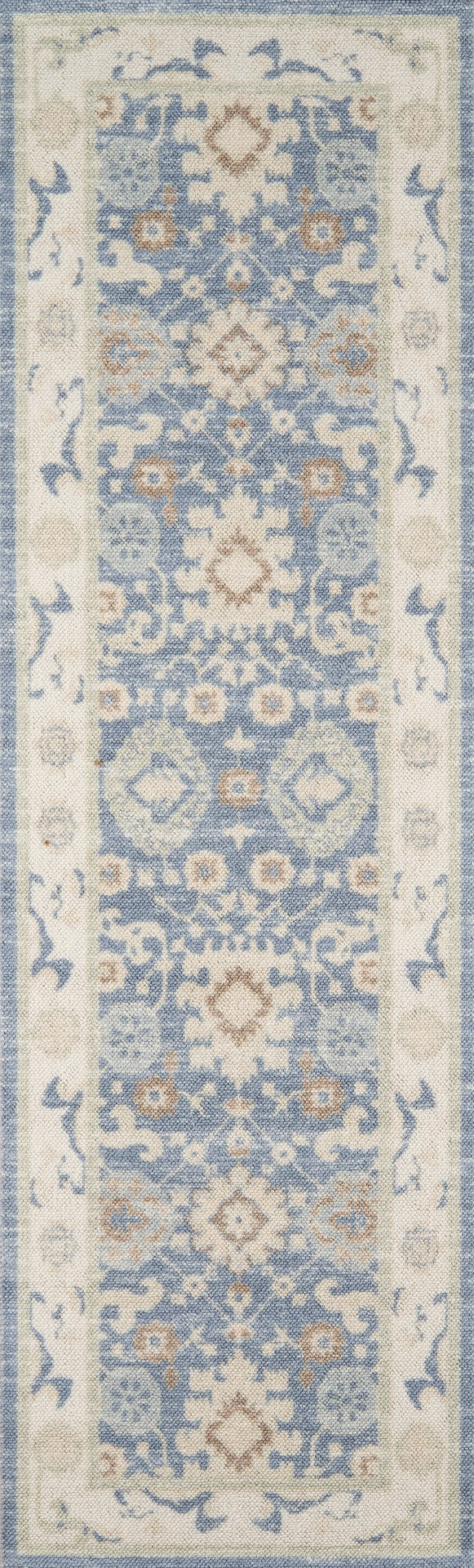 Momeni Anatolia ANA-7 Machine Made Traditional Oriental Indoor Area Rug Light Blue 9'9" x 12'6" ANATOANA-7LBL99C6