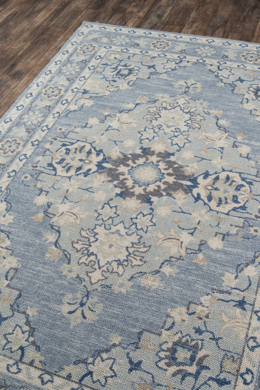 Momeni Anatolia ANA-9 Machine Made Traditional Medallion Indoor Area Rug Blue 9'9" x 12'6" ANATOANA-9BLU99C6