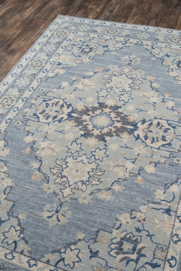 Momeni Anatolia ANA-9 Machine Made Traditional Medallion Indoor Area Rug Blue 9'9" x 12'6" ANATOANA-9BLU99C6