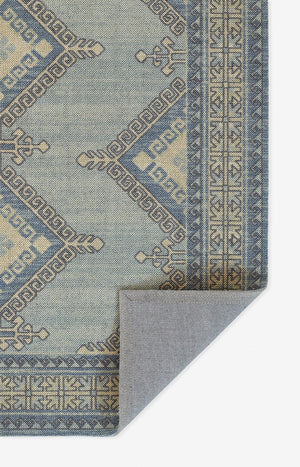 Momeni Anatolia ANA10 Machine Made Traditional Medallion Indoor Area Rug Blue 9'9" x 12'6" ANATOANA10BLU99C6