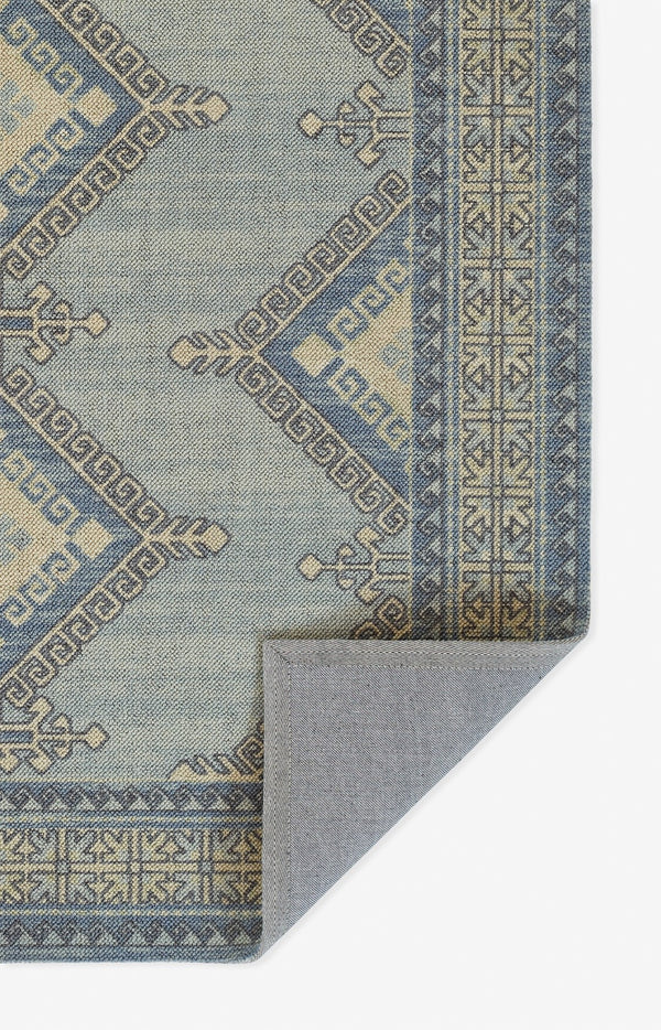Momeni Anatolia ANA10 Machine Made Traditional Medallion Indoor Area Rug Blue 9'9" x 12'6" ANATOANA10BLU99C6