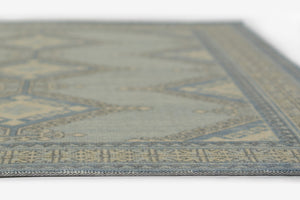Momeni Anatolia ANA10 Machine Made Traditional Medallion Indoor Area Rug Blue 9'9" x 12'6" ANATOANA10BLU99C6