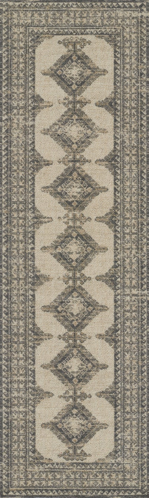 Momeni Anatolia ANA10 Machine Made Traditional Medallion Indoor Area Rug Charcoal 9'9" x 12'6" ANATOANA10CHR99C6