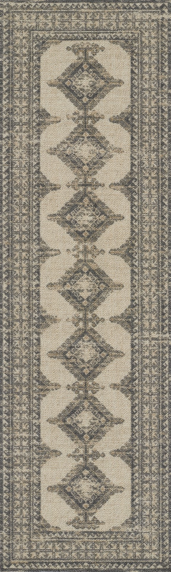 Momeni Anatolia ANA10 Machine Made Traditional Medallion Indoor Area Rug Charcoal 9'9" x 12'6" ANATOANA10CHR99C6