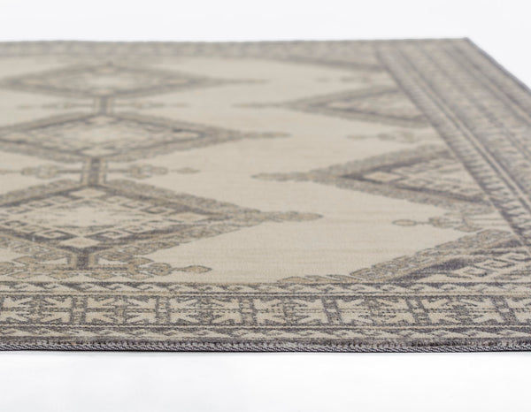 Momeni Anatolia ANA10 Machine Made Traditional Medallion Indoor Area Rug Charcoal 9'9" x 12'6" ANATOANA10CHR99C6