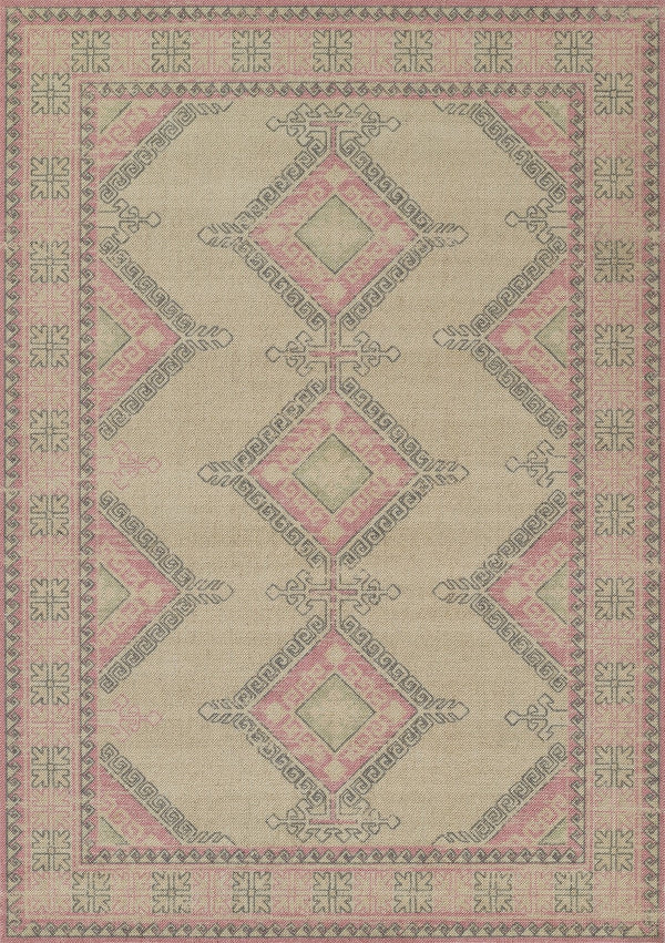 Momeni Anatolia ANA10 Machine Made Traditional Medallion Indoor Area Rug Pink 9'9" x 12'6" ANATOANA10PNK99C6