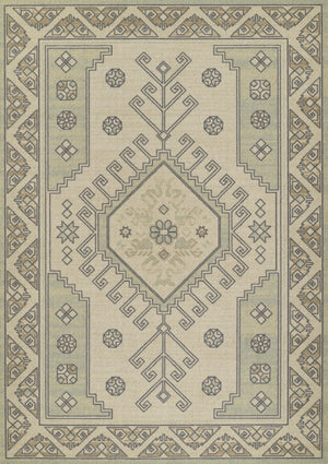 Momeni Anatolia ANA11 Machine Made Traditional Medallion Indoor Area Rug Sage 9'9" x 12'6" ANATOANA11SAG99C6