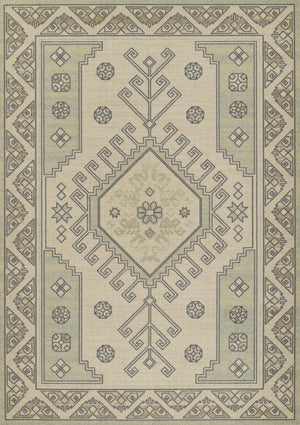 Momeni Anatolia ANA11 Machine Made Traditional Medallion Indoor Area Rug Sage 9'9" x 12'6" ANATOANA11SAG99C6