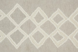 Anica Premium Wool Tufted Rug, Moroccan Style, Taupe/Ivory, 9ft x 12ft Area Rug
