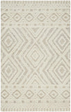 Anica Moroccan Wool Rug w/Diamonds, Ivory/Natrual Tan, 9ft x 12ft Area Rug