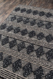 Momeni Andes AND-1 Hand Woven Contemporary Geometric Indoor Area Rug Charcoal 8'9" x 11'9" ANDESAND-1CHR89B9