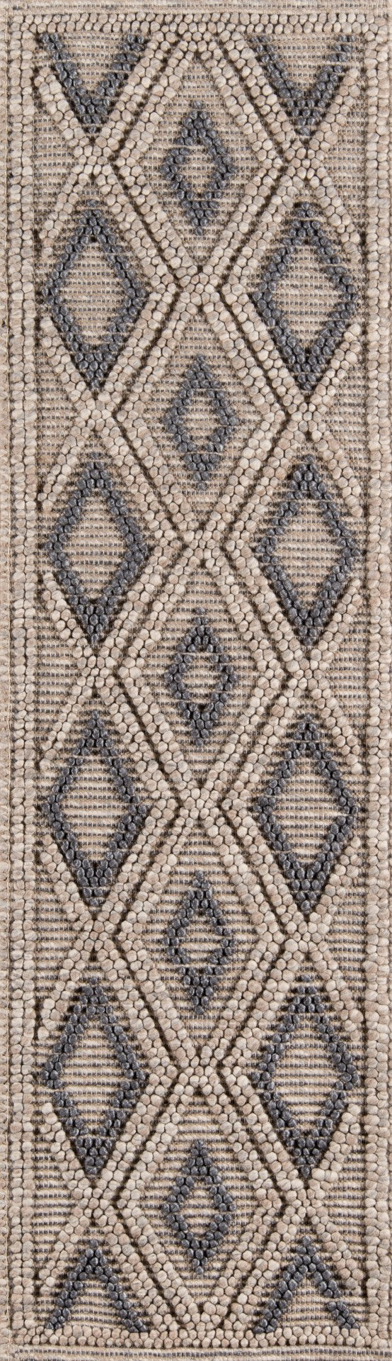 Momeni Andes AND-2 Hand Woven Contemporary Geometric Indoor Area Rug Beige 8'9" x 11'9" ANDESAND-2BGE89B9