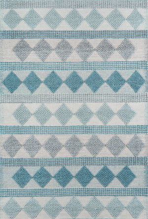 Momeni Andes AND-5 Hand Woven Contemporary Geometric Indoor Area Rug Blue 8'9" x 11'9" ANDESAND-5BLU89B9
