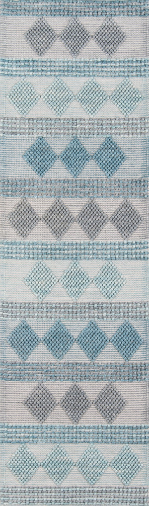 Momeni Andes AND-5 Hand Woven Contemporary Geometric Indoor Area Rug Blue 8'9" x 11'9" ANDESAND-5BLU89B9
