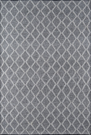 Momeni Andes AND-7 Hand Woven Contemporary Trellis, Geometric Indoor Area Rug Charcoal 8'9" x 11'9" ANDESAND-7CHR89B9