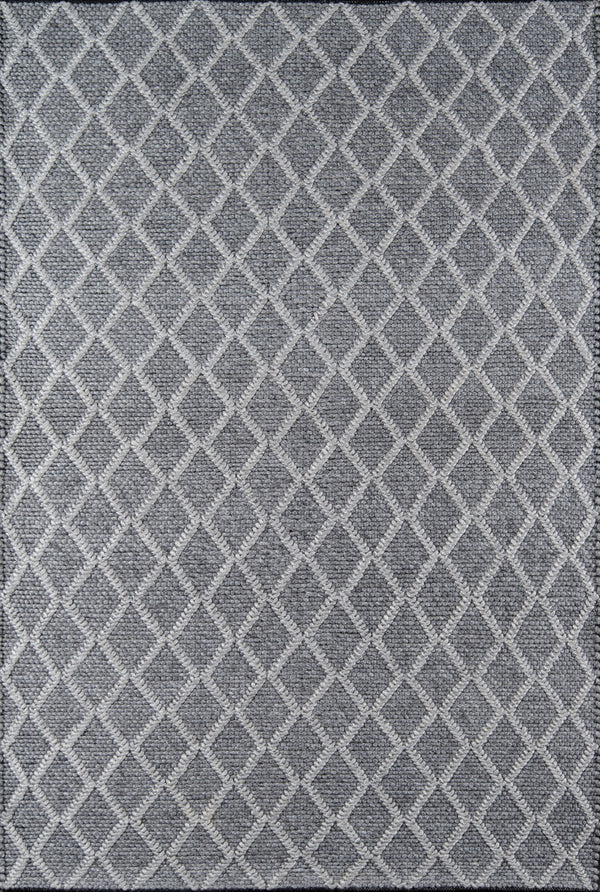 Momeni Andes AND-7 Hand Woven Contemporary Trellis, Geometric Indoor Area Rug Charcoal 8'9" x 11'9" ANDESAND-7CHR89B9